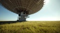 Radio Telescope Array Sunny Field Space Search Royalty Free Stock Photo