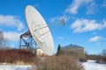 The radio telescope at the building of the Observatory of the Russian Academy of Sciences. Observato Royalty Free Stock Photo