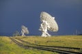 Radio telescope dishes at National Radio Astronomy Observatory in Socorro, NM Royalty Free Stock Photo