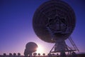 Radio telescope dishes at National Radio Astronomy Observatory in Socorro, NM Royalty Free Stock Photo