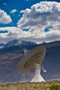 Radio Telescope and Sierra Nevada mountains