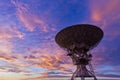 Radio Telescope at Sunset