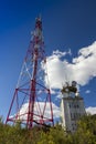 Radio and television tower on the Shumen Plateau