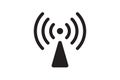 Radio tower antenna vector icon. Wireless station signal symbol Royalty Free Stock Photo