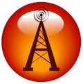 Radio tower button or icon
