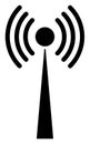 Radio Tower Flat Icon Raster Royalty Free Stock Photo