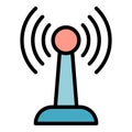 Radio tower fraud icon vector flat Royalty Free Stock Photo