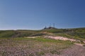 Radio Tower Observatory on West Lake Mountain Peak mountain hiking, Utah Lake, Wasatch Front Rocky Mountains, Provo, Utah.