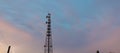 Radio tower in Queensland during a lightning storm. Royalty Free Stock Photo