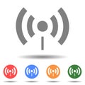 Radio tower station vector icon Royalty Free Stock Photo