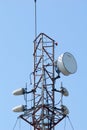 A Radio tower with Steel frame and radio wave