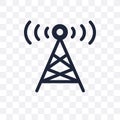 Radio tower transparent icon. Radio tower symbol design from Map