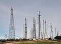 RADIO TOWERS IN THE SKY Royalty Free Stock Photo