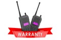 Radio transceivers warranty concept. 3D rendering Royalty Free Stock Photo