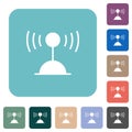 Radio transmitter solid rounded square flat icons