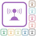 Radio transmitter solid simple icons