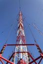 Radio transmitter tower Liblice, the highest construction in Czech republic Royalty Free Stock Photo