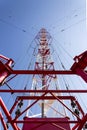 Radio transmitter tower Liblice, the highest construction in Czech republic Royalty Free Stock Photo