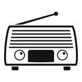 Radio tuner icon, simple style