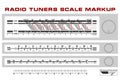 Radio tuner scale dashboard markup vector Royalty Free Stock Photo