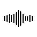 Radio wave or sound wave icon vector isolated, electric signal wave icon, sound wave vector icon Royalty Free Stock Photo