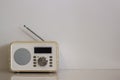 Radio on a white background. Retro old radio on a white background Royalty Free Stock Photo