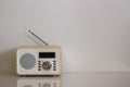 Radio on a white background. Retro old radio on a white background. Royalty Free Stock Photo