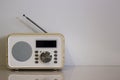 Radio on a white background. Retro old radio on a white background Royalty Free Stock Photo