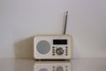 Radio on a white background. Retro old radio on a white background Royalty Free Stock Photo