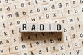 Radio word concept on cubes Royalty Free Stock Photo