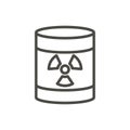 Radioactive barrel icon vector. Line toxic waste symbol isolated. Trendy flat outline ui sign desig Royalty Free Stock Photo