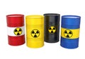 Radioactive Barrels Isolated Royalty Free Stock Photo