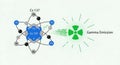 Radioactive Cesium Molecule Emitting Gamma Radiation Illustration Royalty Free Stock Photo