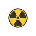 Radioactive contamination symbol. Nuclear sign. Radiation hazard. Radiation warning sign. Stock Vector illustration isolated on