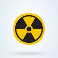 Radioactive contamination in the toxic sign. Danger symbol. Vector illustration Royalty Free Stock Photo