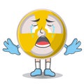 Radioactive cute crying design character, design vector illustrator.