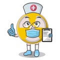 Radioactive cute doctor design character, design vector illustrator.