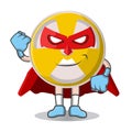 Radioactive cute superhero design character, design vector illustrator