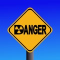 Radioactive danger sign