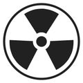 Radioactive danger symbol. Black nuclear hazard icon