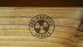 Radioactive danger symbol stamp and stamping