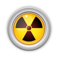 Radioactive Danger Yellow Button.