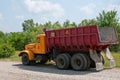 Radioactive dumper truck