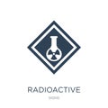 radioactive elements icon in trendy design style. radioactive elements icon isolated on white background. radioactive elements