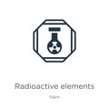 Radioactive elements icon vector. Trendy flat radioactive elements icon from signs collection isolated on white background. Vector