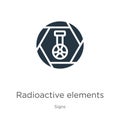 Radioactive elements icon vector. Trendy flat radioactive elements icon from signs collection isolated on white background. Vector