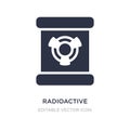 radioactive elements icon on white background. Simple element illustration from Signs concept