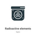 Radioactive elements vector icon on white background. Flat vector radioactive elements icon symbol sign from modern signs