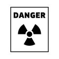 Radioactive hazard icon. radiation symbol