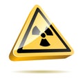 Radioactive hazard sign Royalty Free Stock Photo